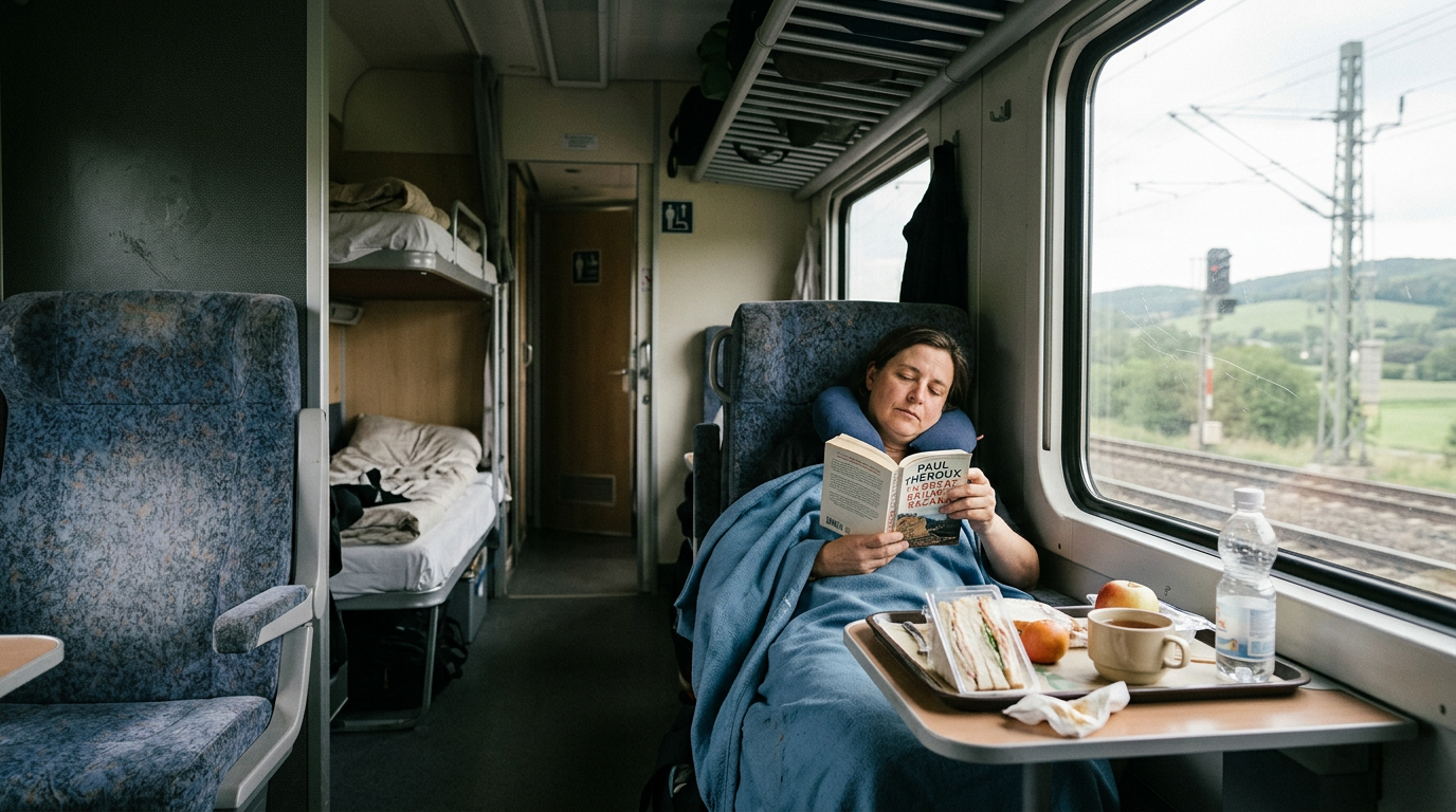 Photograph illustrating The Onboard Experience: Sleep, Food, and
