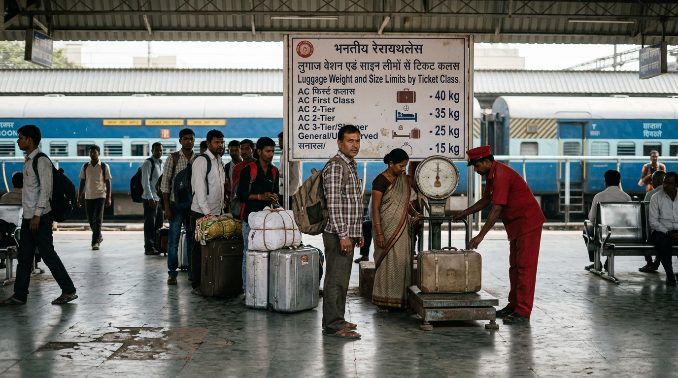 Photograph illustrating Weight and Size Limits by Ticket Class