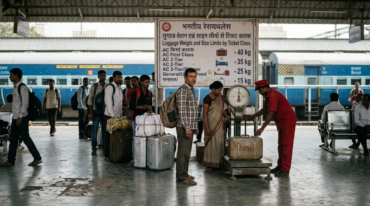 Photograph illustrating Weight and Size Limits by Ticket Class