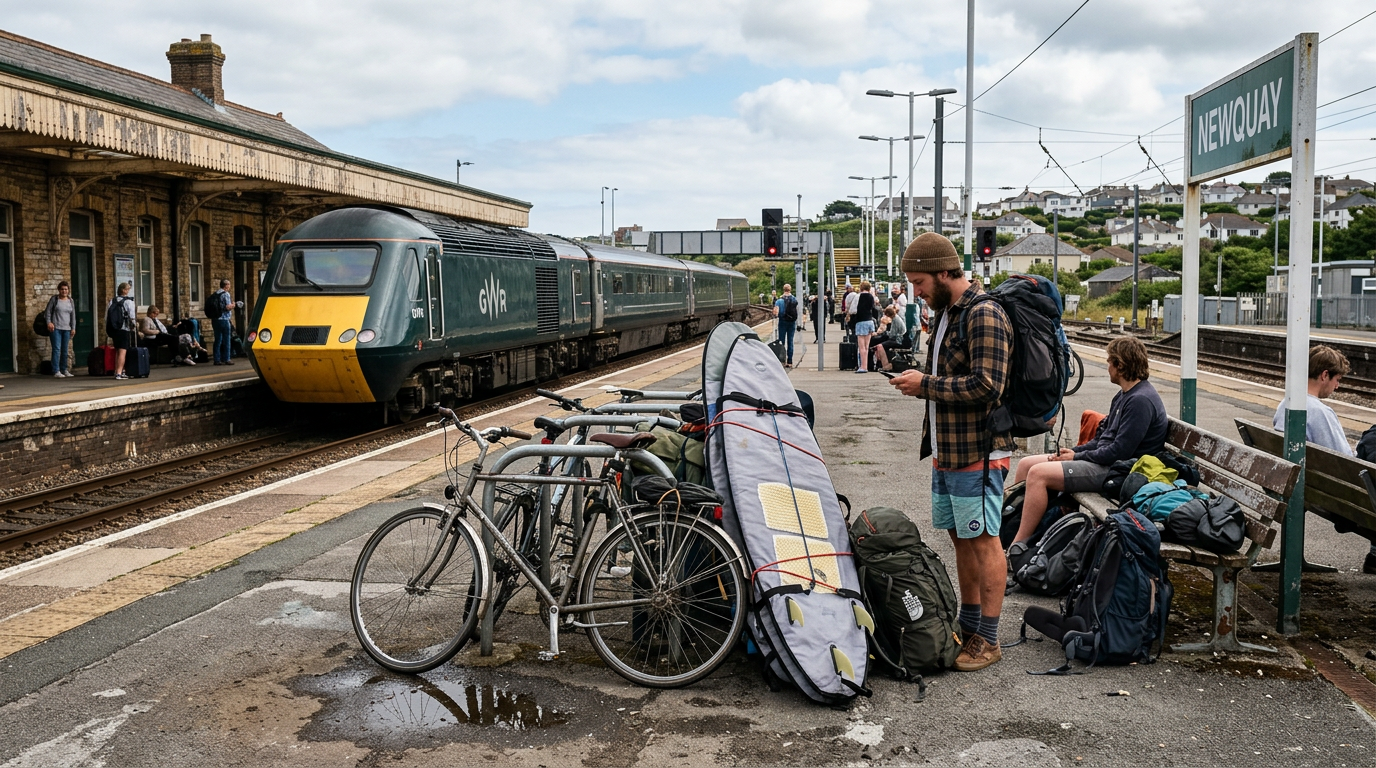 Photograph illustrating Bicycles, Surfboards, and Oversized Gear