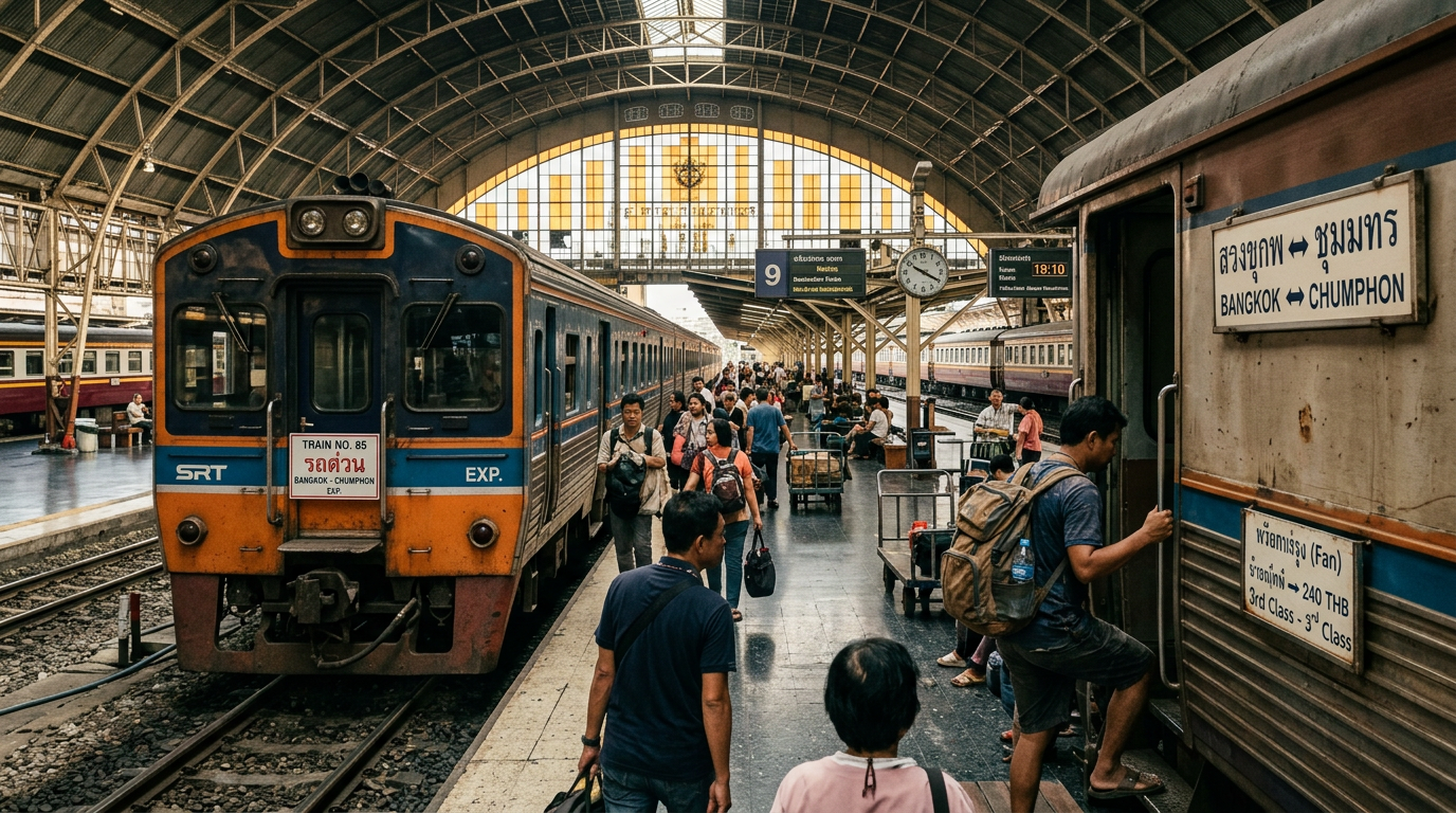 Photograph illustrating How Much Does the Bangkok to Chumphon Tr