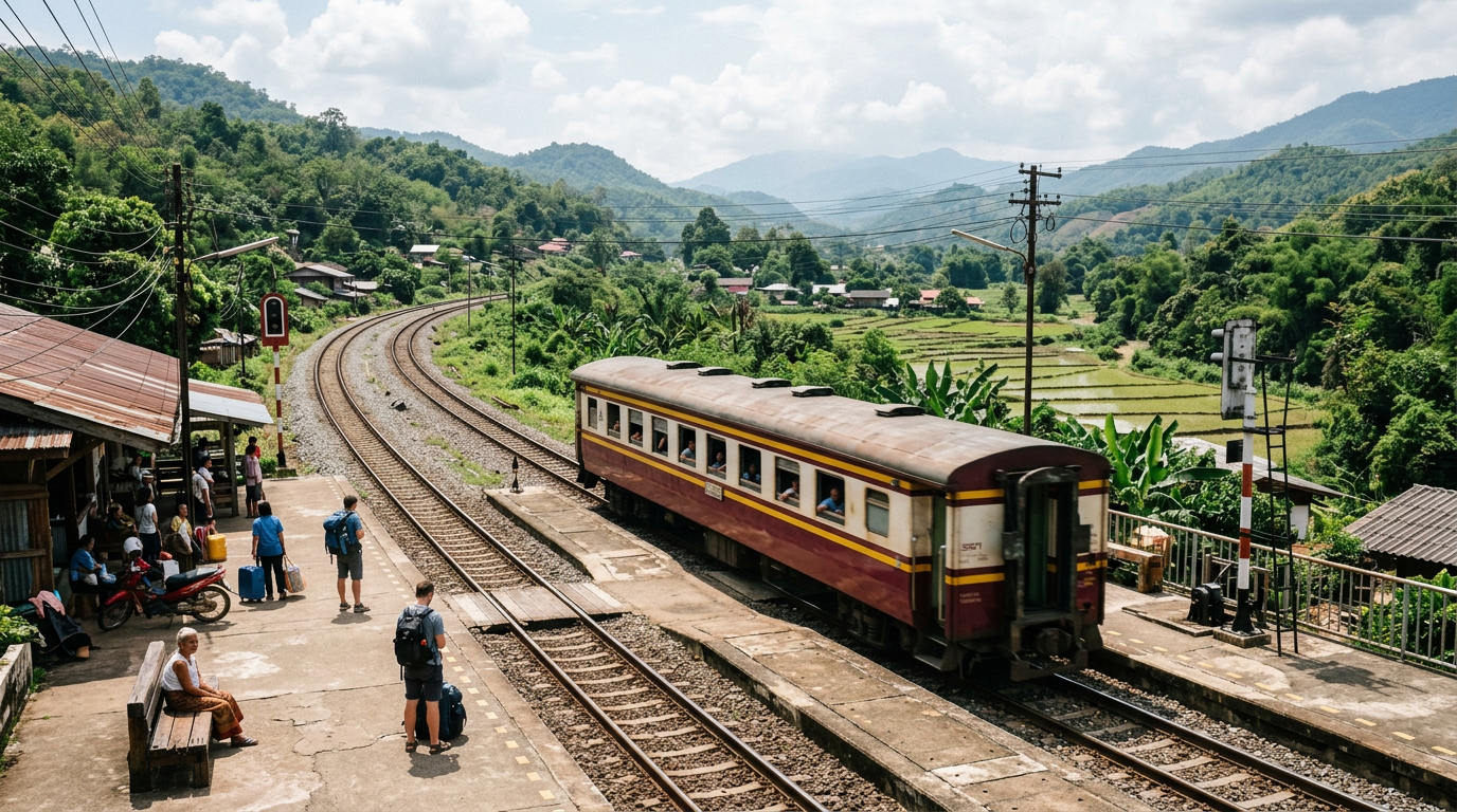 Photograph illustrating The Bangkok to Chiang Mai Route at a Gla