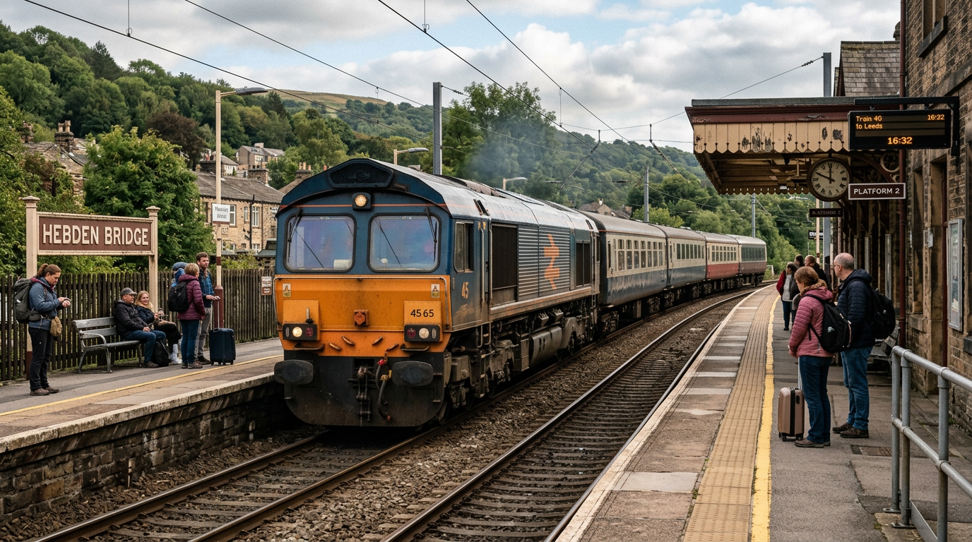 Photograph illustrating Train 45: Schedules, Stations, and What 