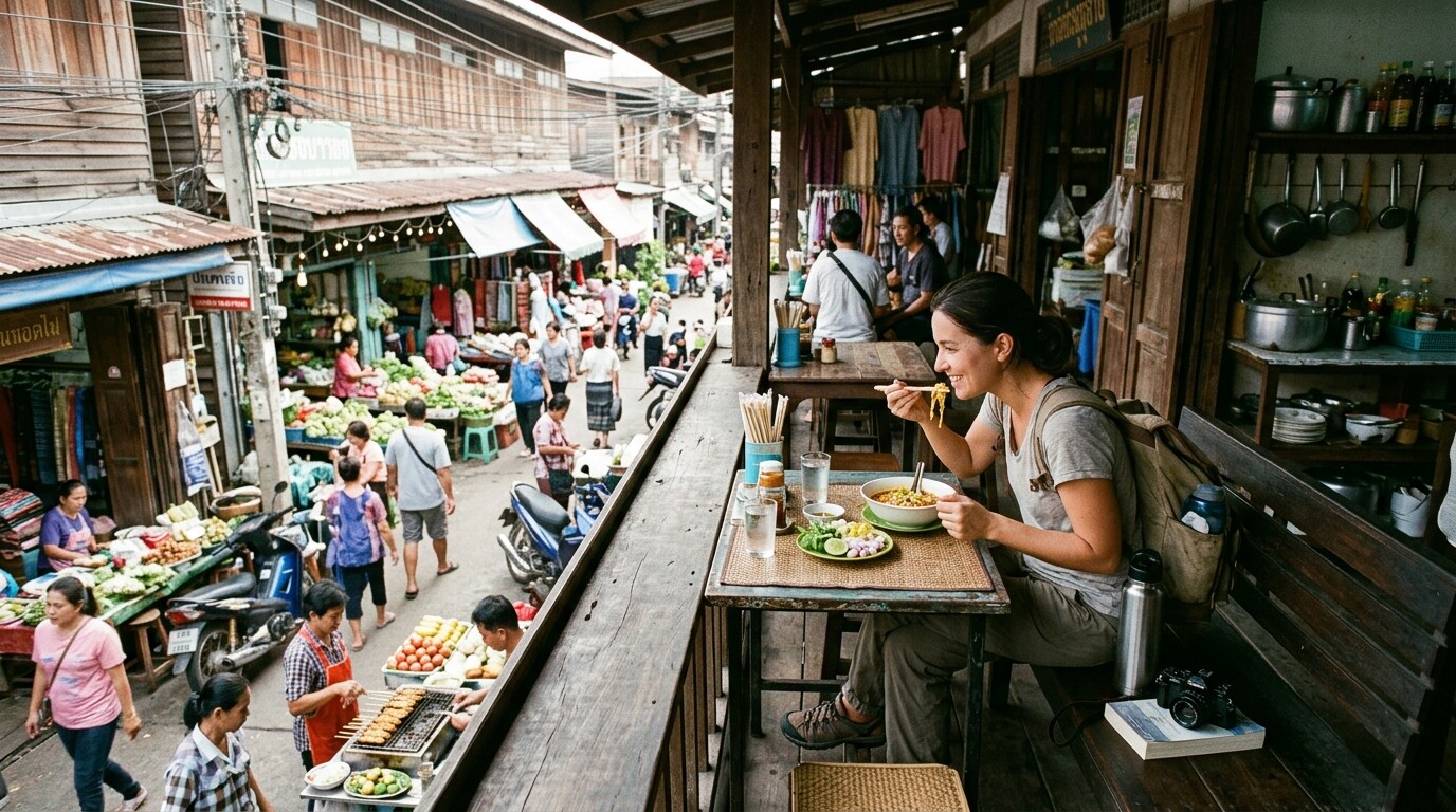 Photograph illustrating Food, Facilities, and Killing Time