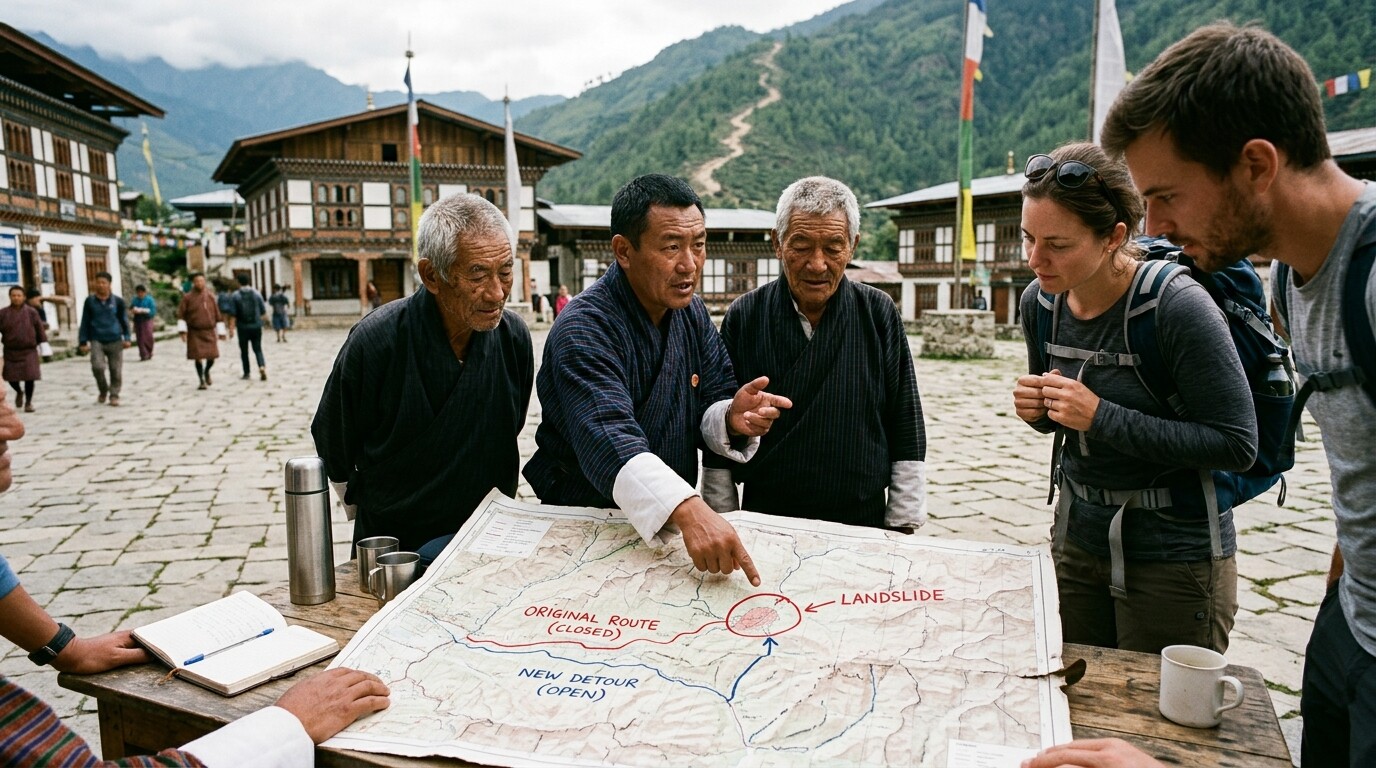 Photograph illustrating Why the Route Actually Changed