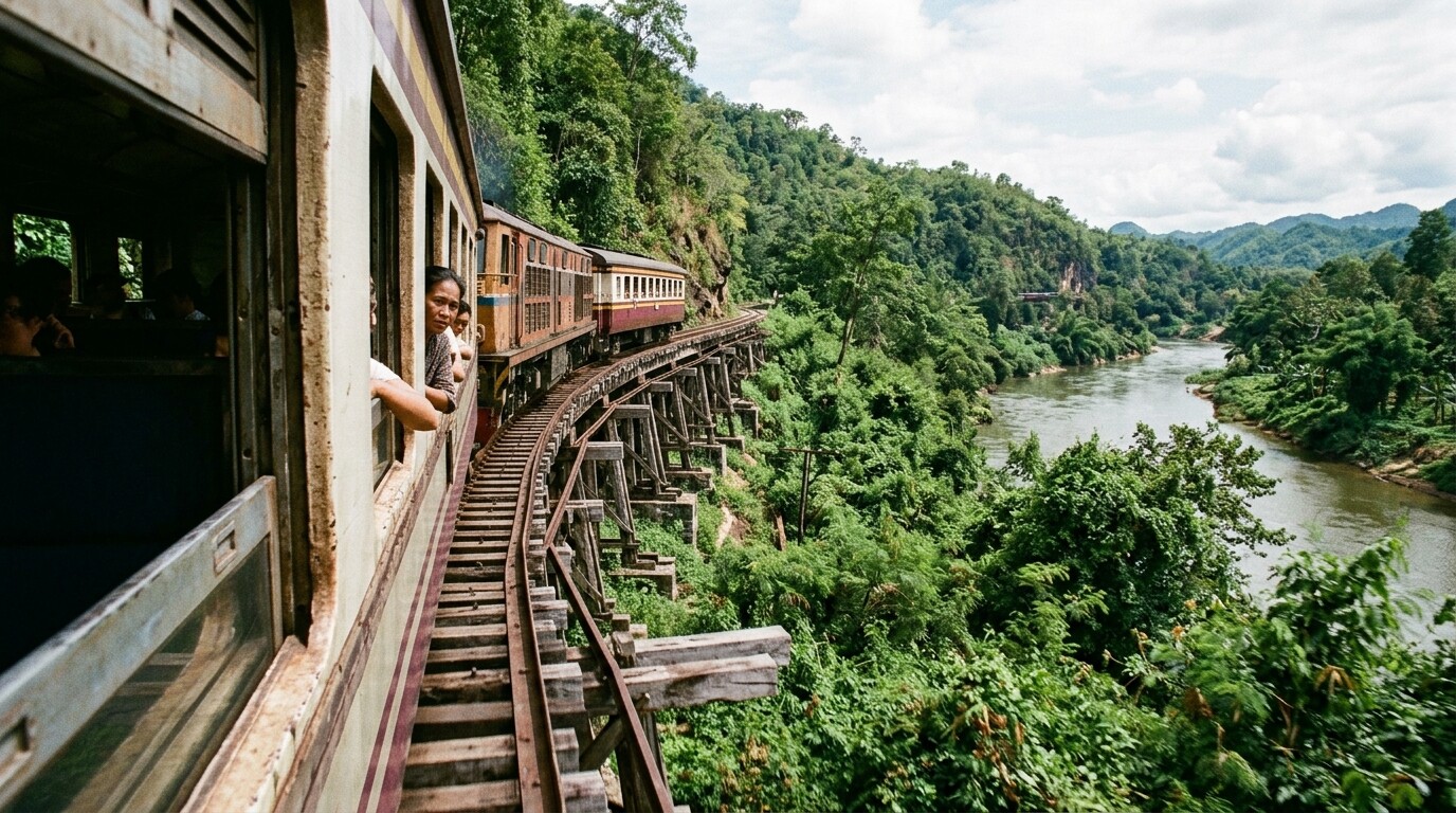 Photograph illustrating Kanchanaburi to Nam Tok: Riding the Hist
