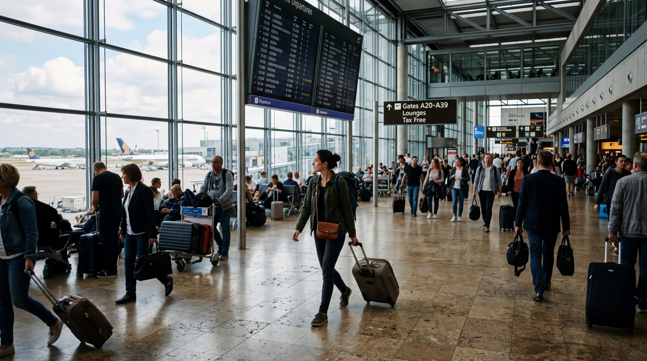 Photograph illustrating Navigating the Departure Terminal