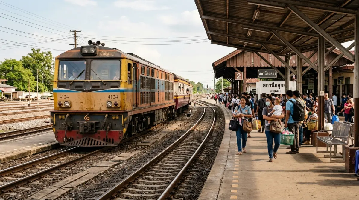 Fotografía que ilustra el resumen rápido del ferrocarril tailandés